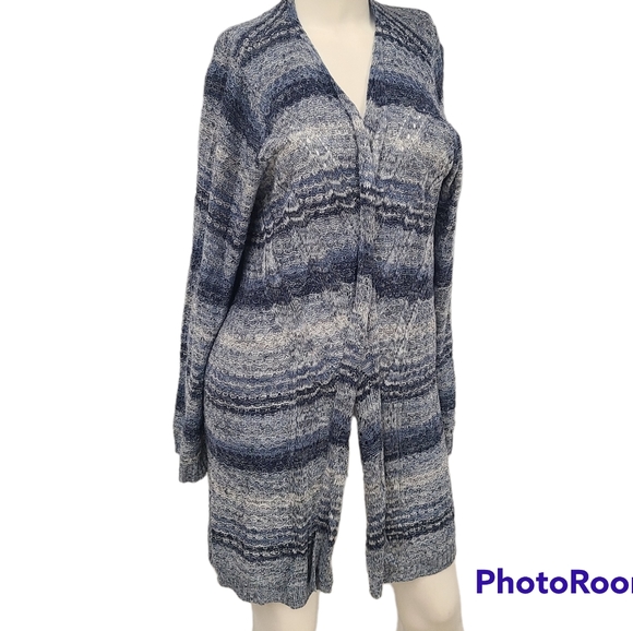 New with Tags Avenye Blue Cardigan Duster size 14/16 - Picture 2 of 7